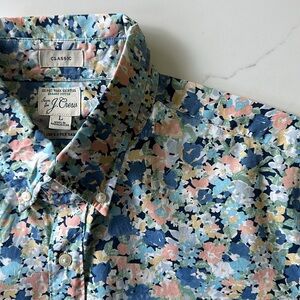 J.CREW short sleeve floral Oxford shirt